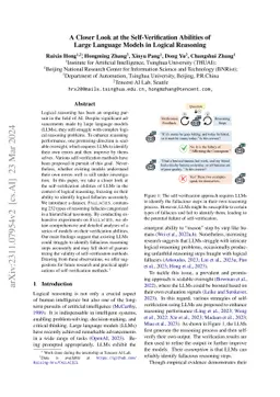 A Closer Look at the Self-Verification Abilities of Large Language
  Models in Logical Reasoning