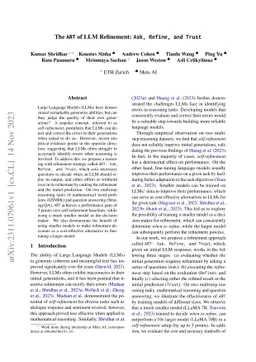 The ART of LLM Refinement: Ask, Refine, and Trust