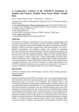 A Comparative Analysis of the COVID-19 Infodemic in English and Chinese:
  Insights from Social Media Textual Data