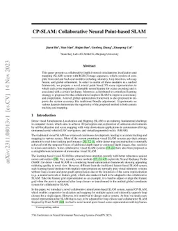 CP-SLAM: Collaborative Neural Point-based SLAM System