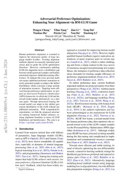 Adversarial Preference Optimization: Enhancing Your Alignment via RM-LLM
  Game