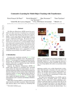 Contrastive Learning for Multi-Object Tracking with Transformers
