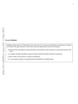 FS-Net: Full Scale Network and Adaptive Threshold for Improving Extraction of Micro-Retinal Vessel Structures