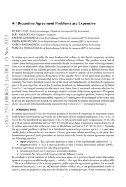 All Byzantine Agreement Problems are Expensive