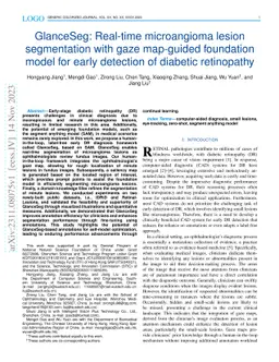 GlanceSeg: Real-time microaneurysm lesion segmentation with
  gaze-map-guided foundation model for early detection of diabetic retinopathy