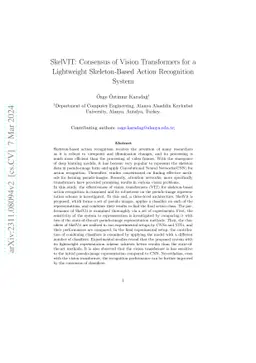 SkelVIT: Consensus of Vision Transformers for a Lightweight
  Skeleton-Based Action Recognition System