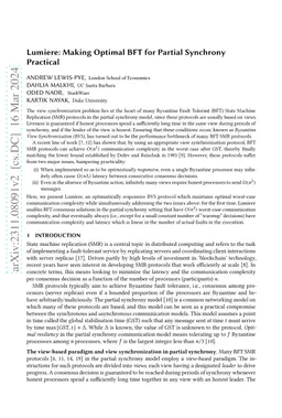 Lumiere: Making Optimal BFT for Partial Synchrony Practical