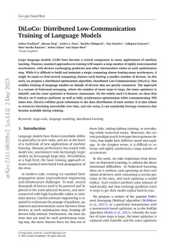 DiLoCo: Distributed Low-Communication Training of Language Models