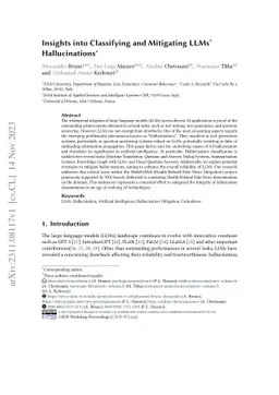 Insights into Classifying and Mitigating LLMs' Hallucinations