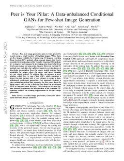 Peer is Your Pillar: A Data-unbalanced Conditional GANs for Few-shot
  Image Generation
