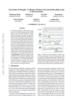 Fast Chain-of-Thought: A Glance of Future from Parallel Decoding Leads
  to Answers Faster