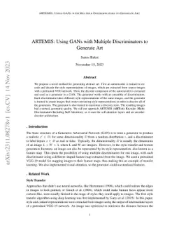 ARTEMIS: Using GANs with Multiple Discriminators to Generate Art