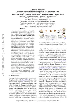 A Ship of Theseus: Curious Cases of Paraphrasing in LLM-Generated Texts