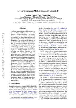 Are Large Language Models Temporally Grounded?