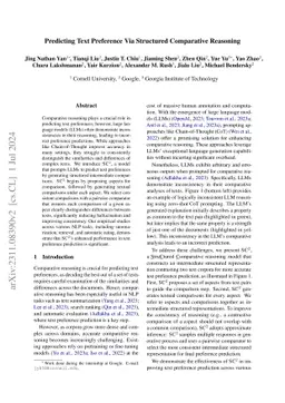 Predicting Text Preference Via Structured Comparative Reasoning