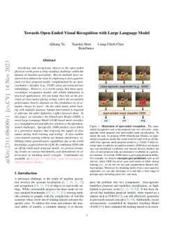 Towards Open-Ended Visual Recognition with Large Language Model