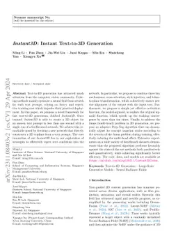 Instant3D: Instant Text-to-3D Generation