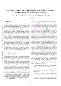 The Safety Shell: an Architecture to Handle Functional Insufficiencies
  in Automated Driving