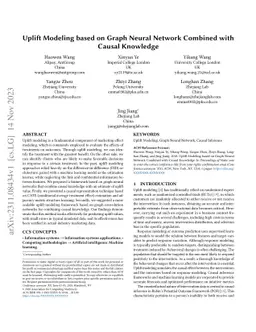 Uplift Modeling based on Graph Neural Network Combined with Causal
  Knowledge