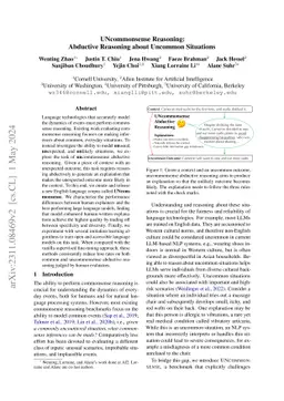 UNcommonsense Reasoning: Abductive Reasoning about Uncommon Situations