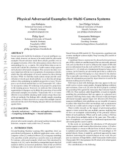 Physical Adversarial Examples for Multi-Camera Systems
