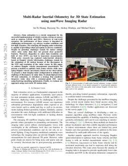 Multi-Radar Inertial Odometry for 3D State Estimation using mmWave
  Imaging Radar
