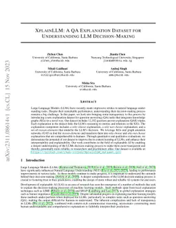 XplainLLM: A QA Explanation Dataset for Understanding LLM
  Decision-Making