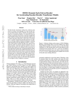 DEED: Dynamic Early Exit on Decoder for Accelerating Encoder-Decoder
  Transformer Models