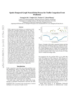Spatio-Temporal Graph Neural Point Process for Traffic Congestion Event
  Prediction