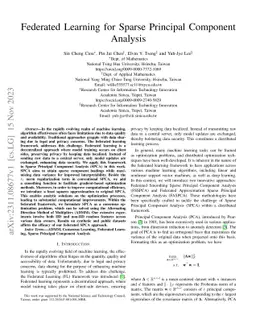 Federated Learning for Sparse Principal Component Analysis