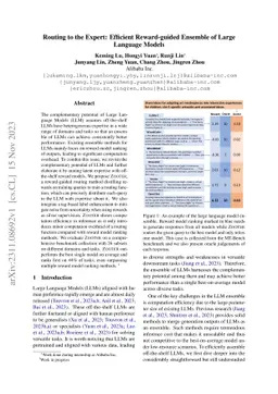 Routing to the Expert: Efficient Reward-guided Ensemble of Large
  Language Models