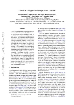 Thread of Thought Unraveling Chaotic Contexts