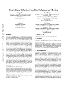 Graph Signal Diffusion Model for Collaborative Filtering