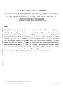 Forms of Understanding for XAI-Explanations