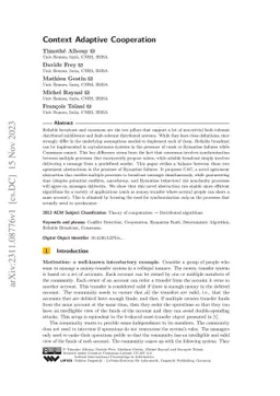 Context Adaptive Cooperation