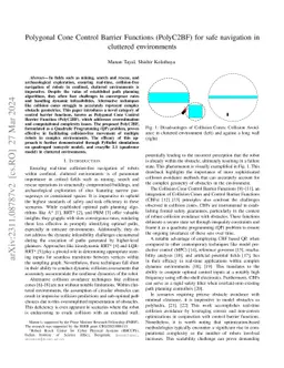 Polygonal Cone Control Barrier Functions (PolyC2BF) for safe navigation
  in cluttered environments