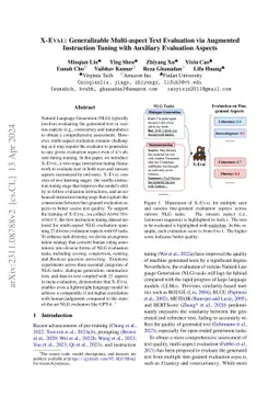 X-Eval: Generalizable Multi-aspect Text Evaluation via Augmented
  Instruction Tuning with Auxiliary Evaluation Aspects