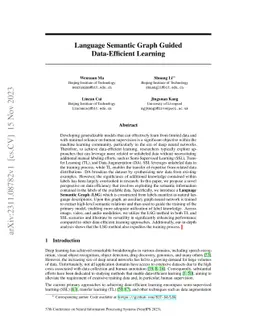 Language Semantic Graph Guided Data-Efficient Learning