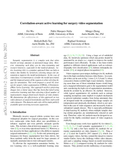 Correlation-aware active learning for surgery video segmentation