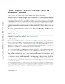 Exploring Links between Conversational Agent Design Challenges and
  Interdisciplinary Collaboration