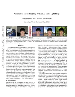 Personalized Video Relighting With an At-Home Light Stage