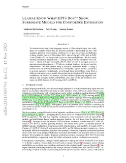 Llamas Know What GPTs Don't Show: Surrogate Models for Confidence
  Estimation