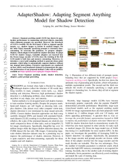 AdapterShadow: Adapting Segment Anything Model for Shadow Detection