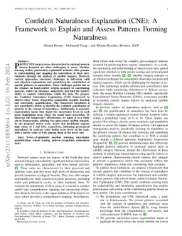 Confident Naturalness Explanation (CNE): A Framework to Explain and
  Assess Patterns Forming Naturalness