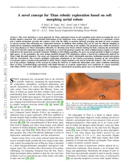 A novel concept for Titan robotic exploration based on soft morphing
  aerial robots