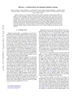 sQUlearn -- A Python Library for Quantum Machine Learning