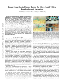 Range-Visual-Inertial Sensor Fusion for Micro Aerial Vehicle
  Localization and Navigation