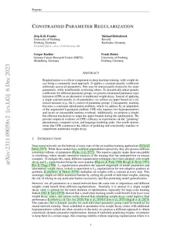 Constrained Parameter Regularization