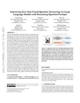 Improving Zero-shot Visual Question Answering via Large Language Models
  with Reasoning Question Prompts