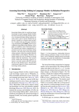 Assessing Knowledge Editing in Language Models via Relation Perspective